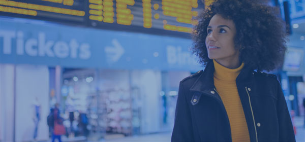 Woman in an airport