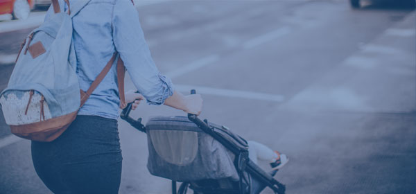 Person pushing stroller