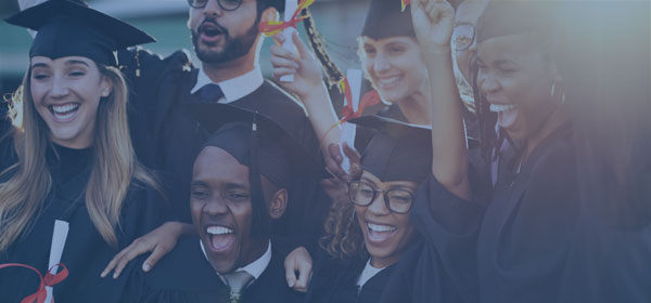 Several happy graduates